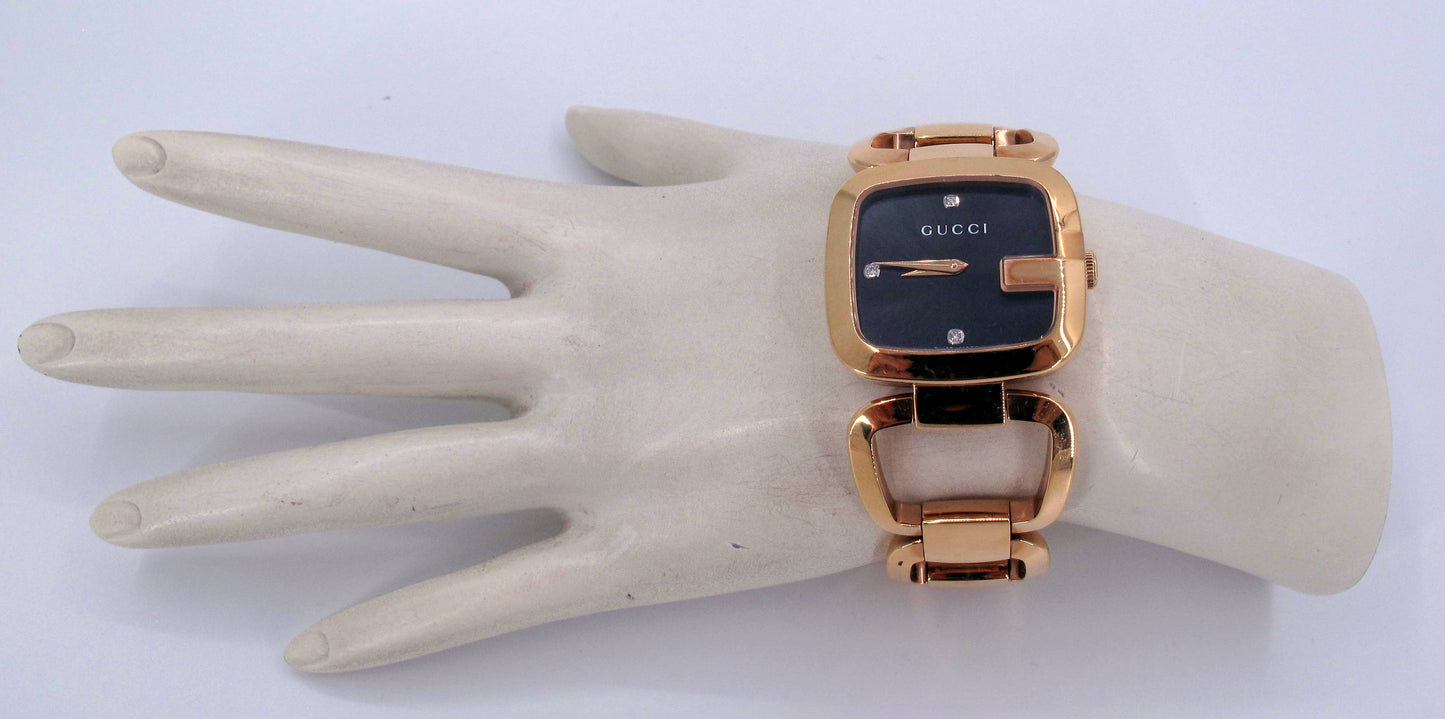 Original GUCCI Gold Tone Diamond Watch No original Box or Papers