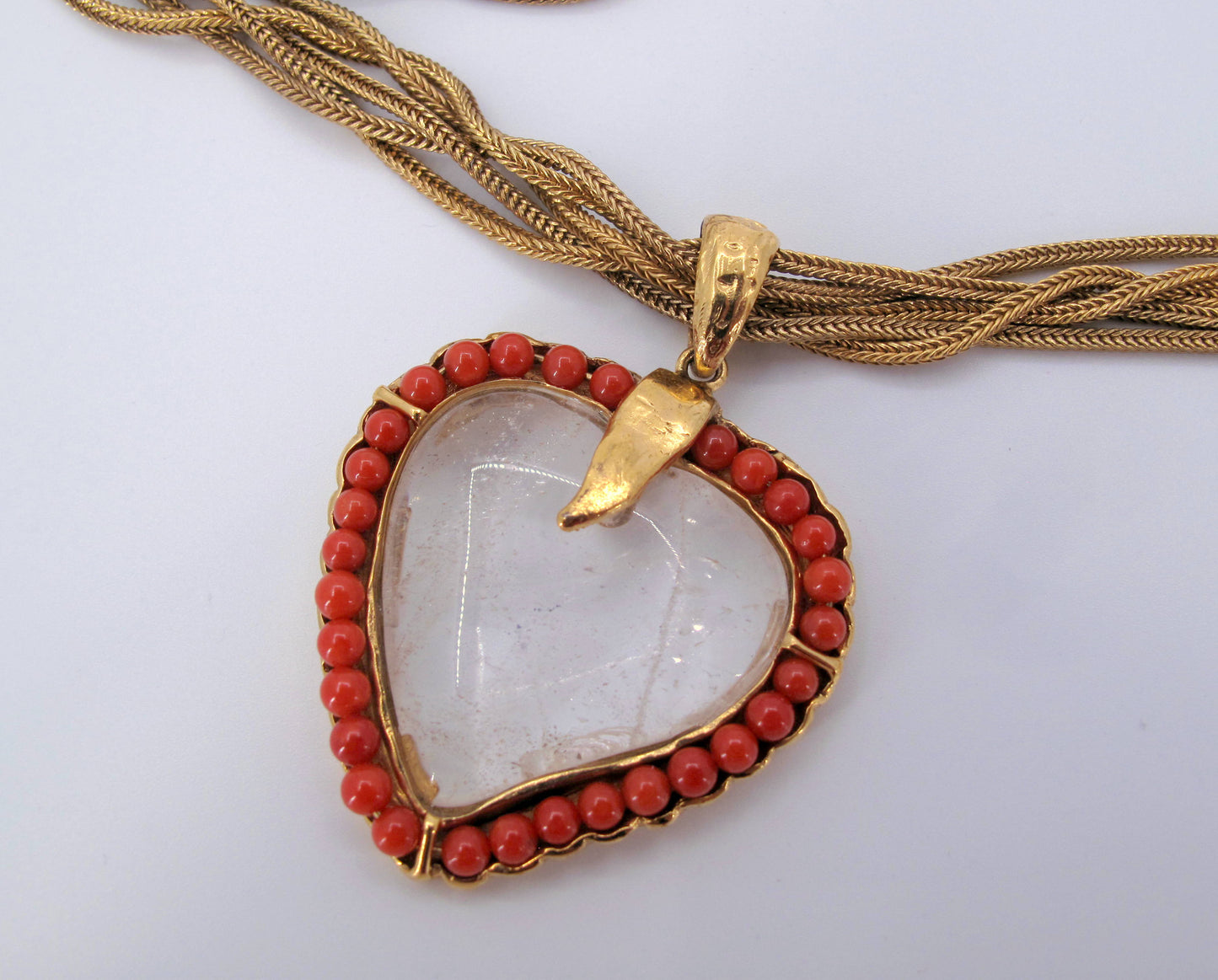 Vintage R. GOOSSENS Paris Hearts Long Ladies Necklace 30" Long