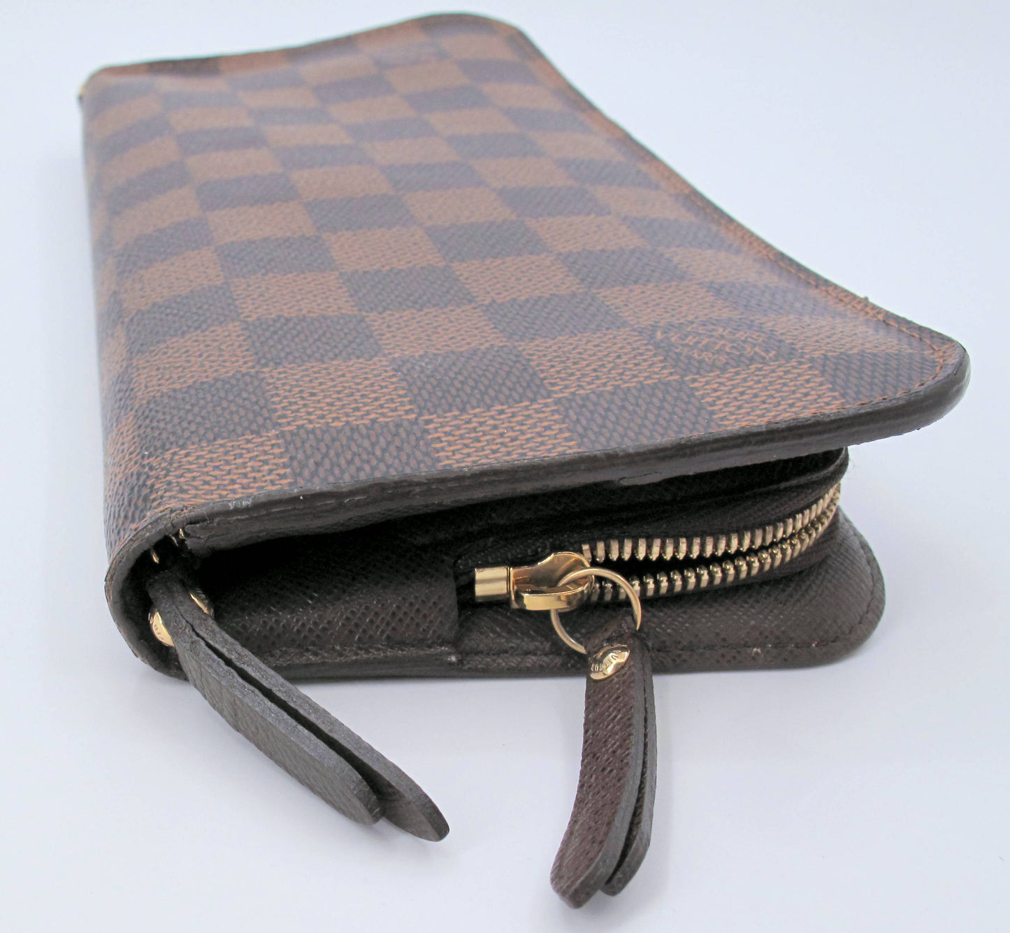 Original Louis Vuitton ANSORITO Damier Ebene Ladies Long Wallet