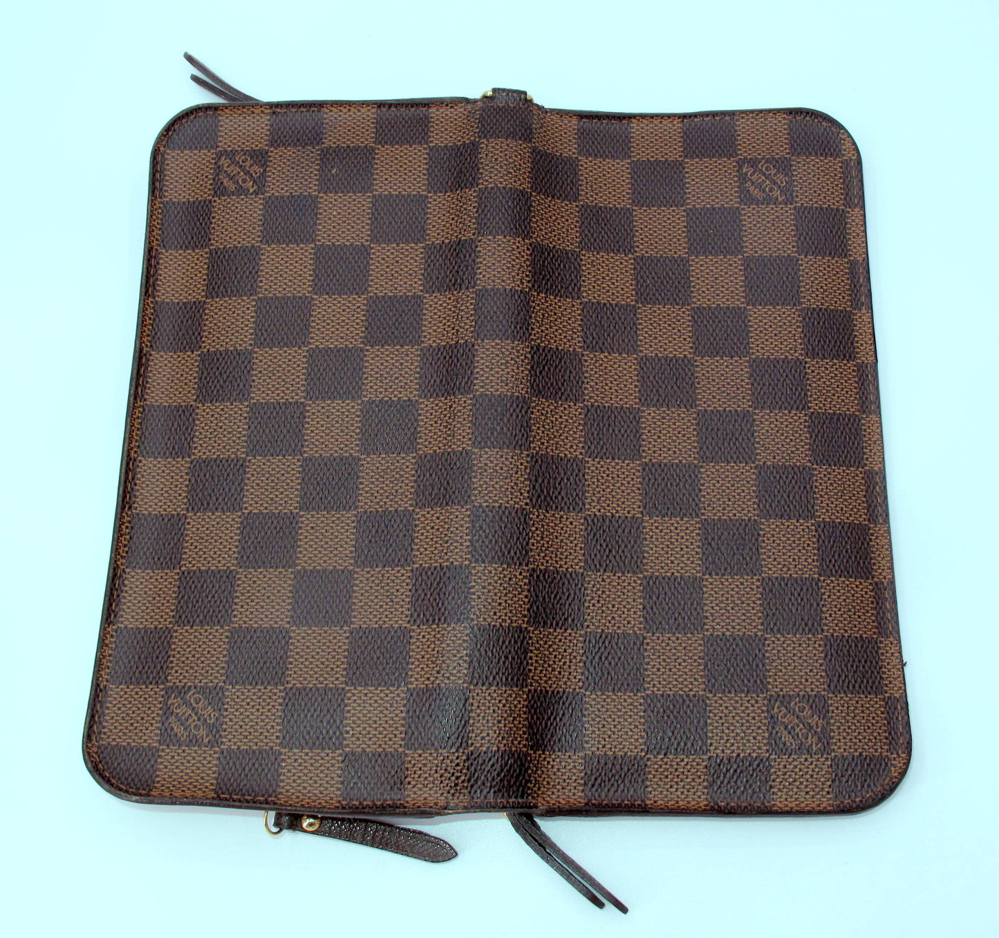 Original Louis Vuitton ANSORITO Damier Ebene Ladies Long Wallet