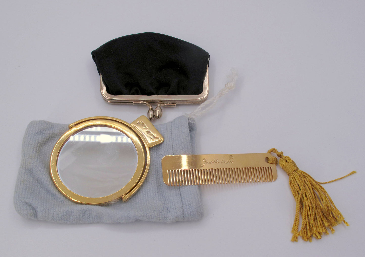 Original JUDITH LEIBER Gold Evening ladies handbag With Extras
