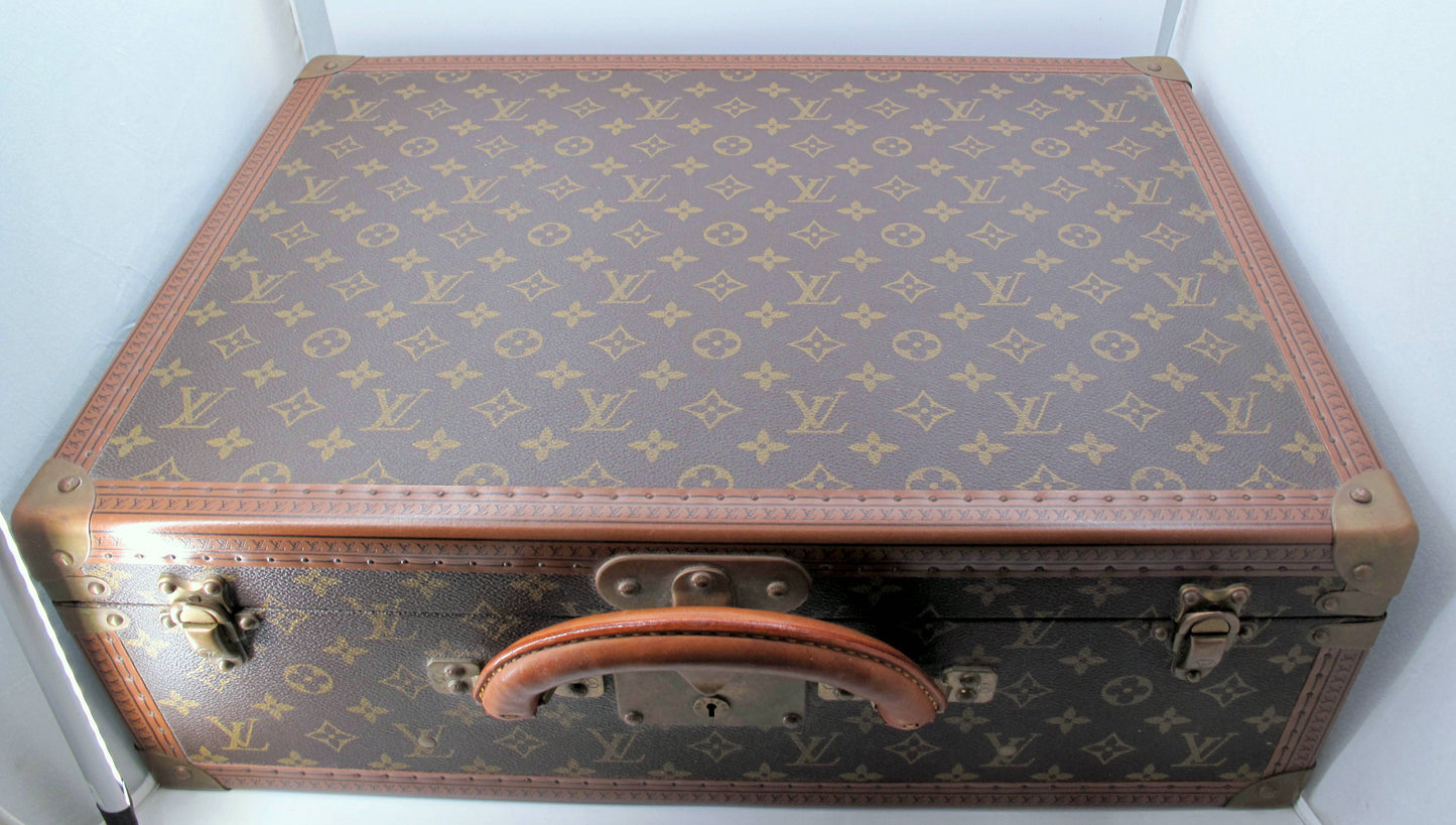 Original Vintage Louis Vuitton Trunk Luggage Brown Monogram