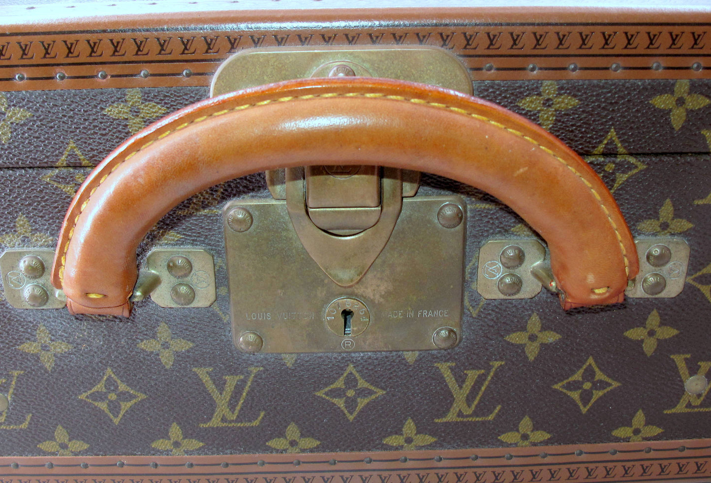 Original Vintage Louis Vuitton Trunk Luggage Brown Monogram
