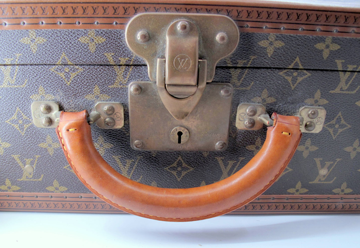 Original Vintage Louis Vuitton Trunk Luggage Brown Monogram