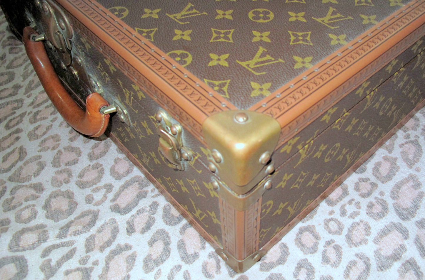 Original Vintage Louis Vuitton Trunk Luggage Brown Monogram