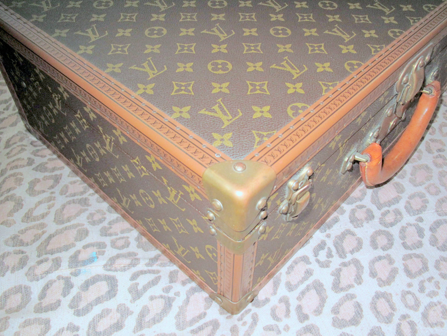 Original Vintage Louis Vuitton Trunk Luggage Brown Monogram