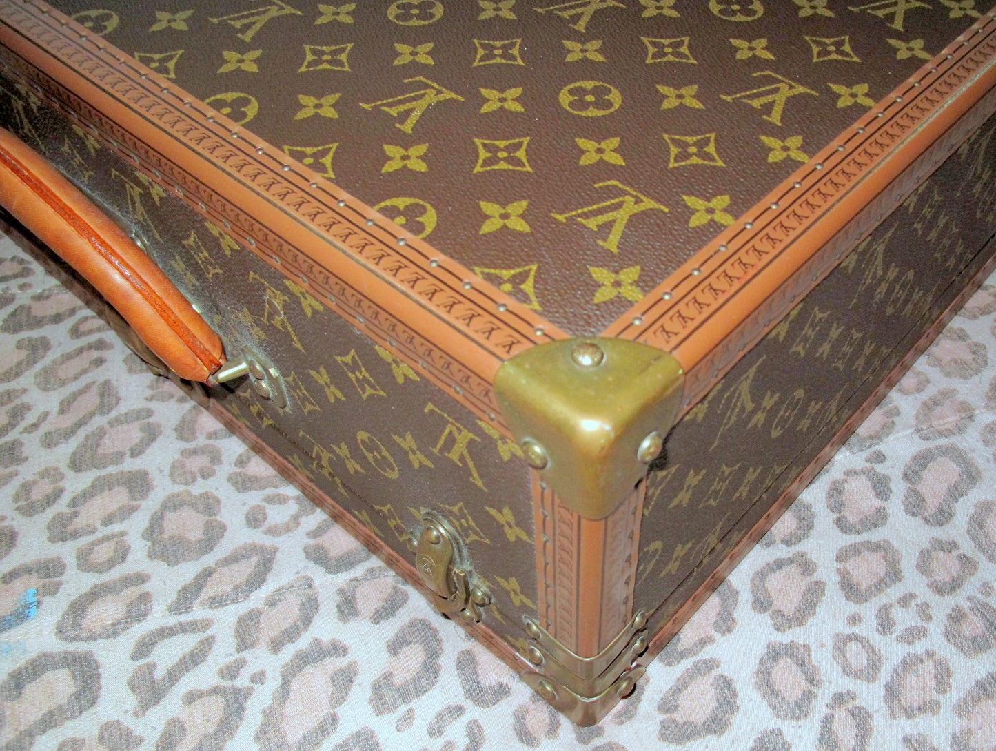 Original Vintage Louis Vuitton Trunk Luggage Brown Monogram