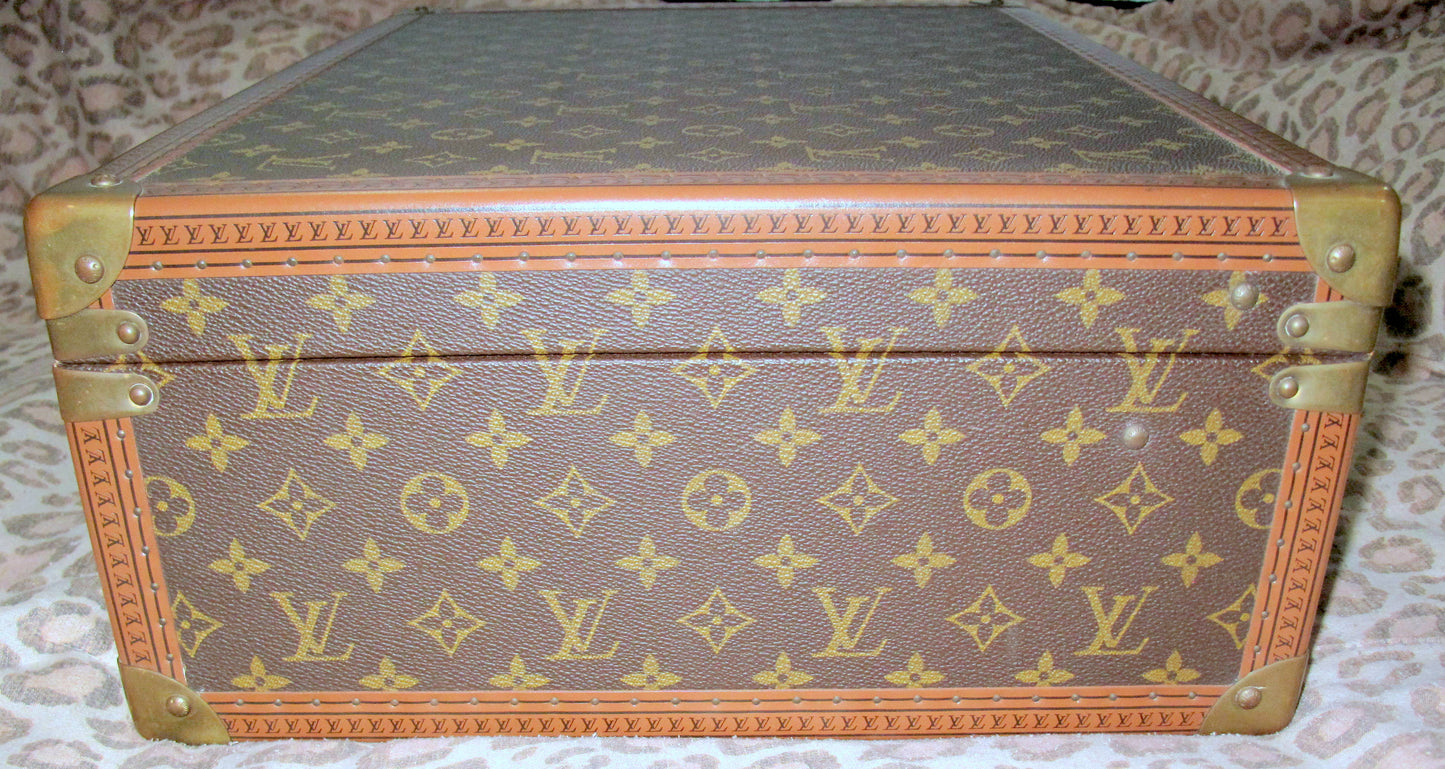 Original Vintage Louis Vuitton Trunk Luggage Brown Monogram