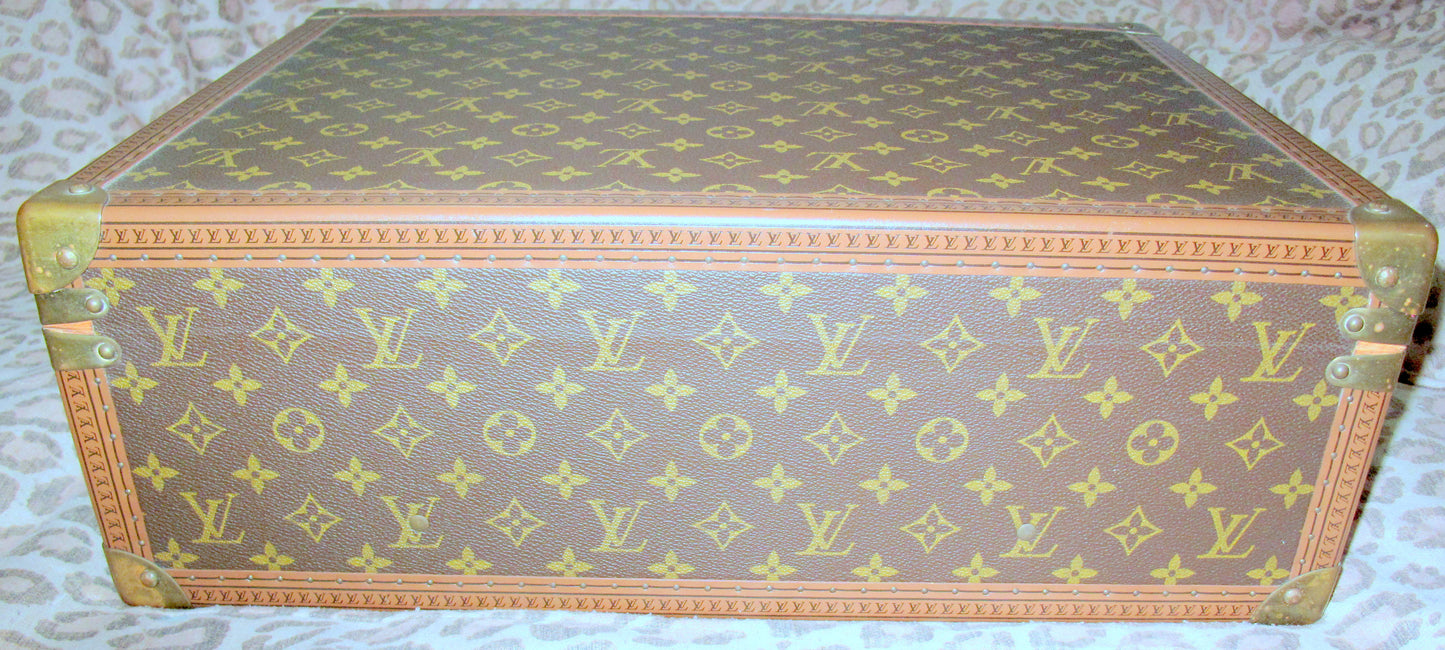 Original Vintage Louis Vuitton Trunk Luggage Brown Monogram
