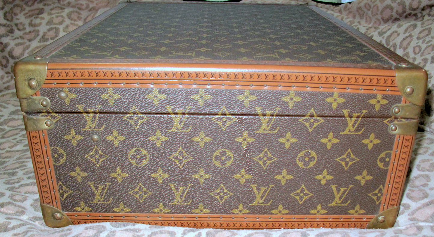 Original Vintage Louis Vuitton Trunk Luggage Brown Monogram