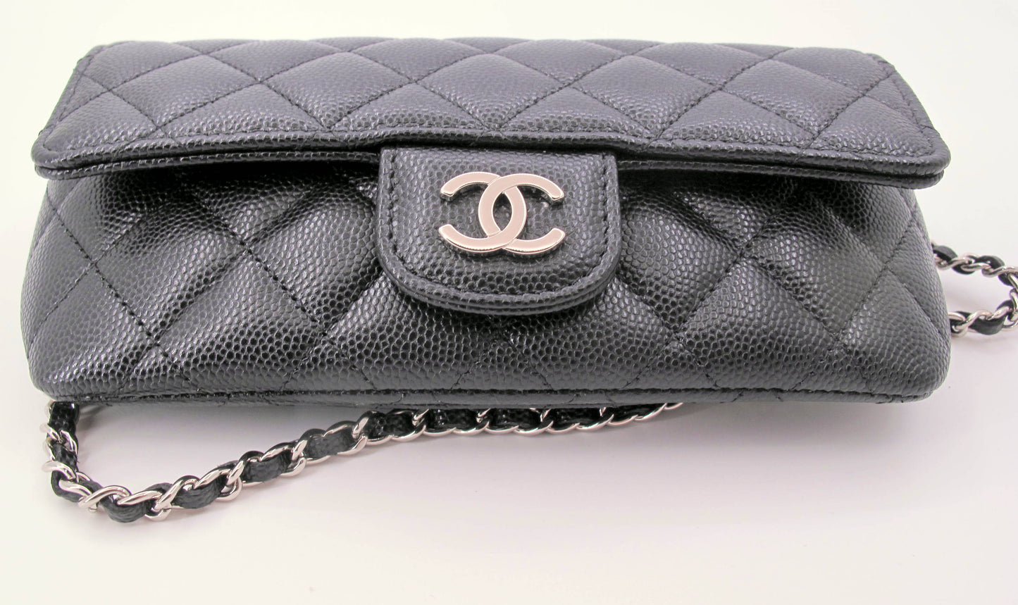 Original Chanel Caviar Leather Sunglasses Case Bag With Box and Dustbag