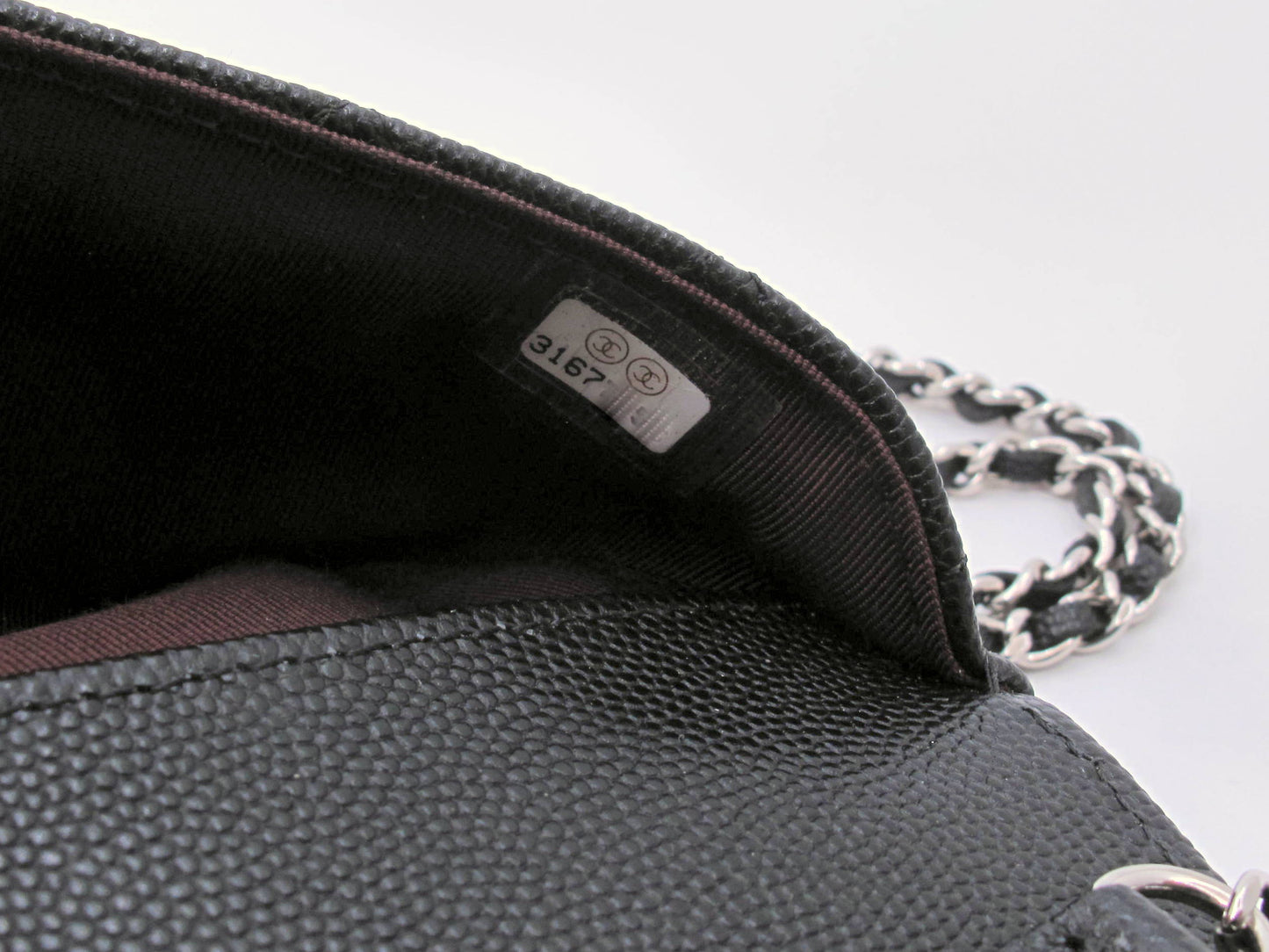 Original Chanel Caviar Leather Sunglasses Case Bag With Box and Dustbag