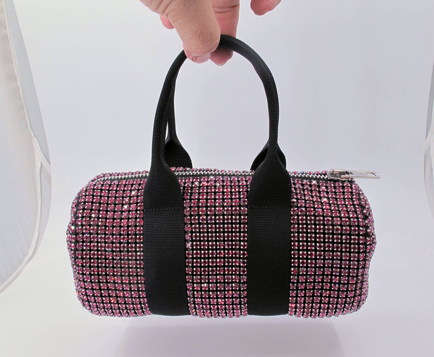 Original ALEXANDER WANG "CRUISER MINI" Crystals Red Ladies Handbag