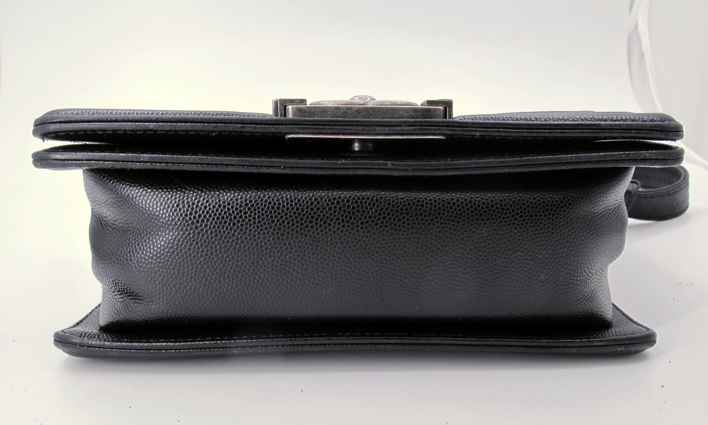 Original Chanel Caviar Mini Boy Bag Ladies Handbag Black Color