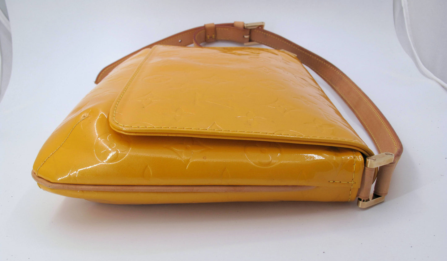 Original LOUIS VUITTON "THOMPSON" Yellow Mustard Ladies Handbag