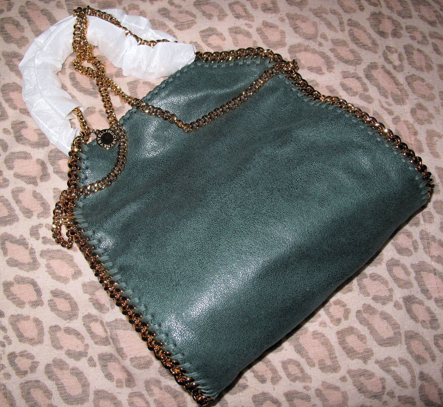 Original STELLA McCARTNEY "FALABELLA" Mini TOTE Ladies Handbag Green