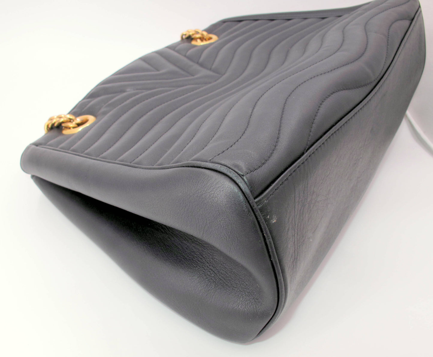 Original LOUIS VUITTON "NEW WAVE" Black Calfskin Ladies Handbag