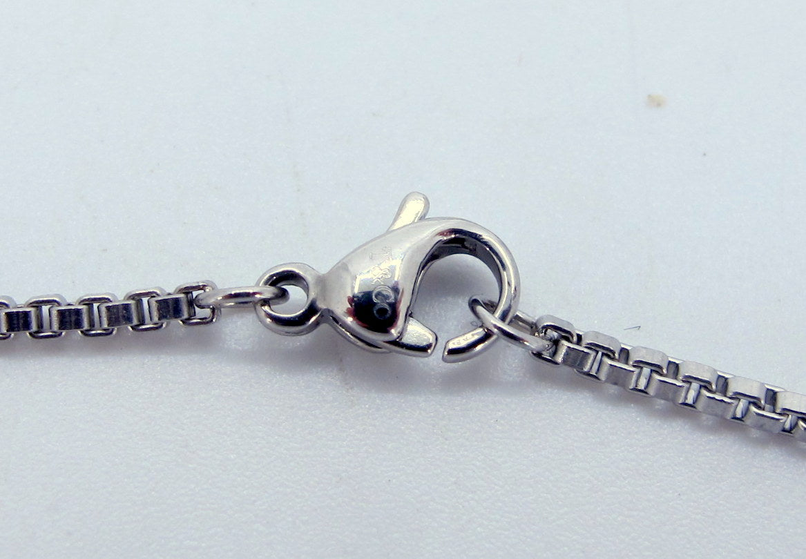 TIFFANY AND CO. Picasso Steel Bar Pendant Necklace 19" Long