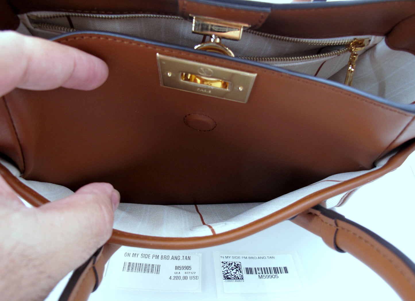 Original LOUIS VUITTON "ON MY SIDE" PM Leather Ladies Handbag