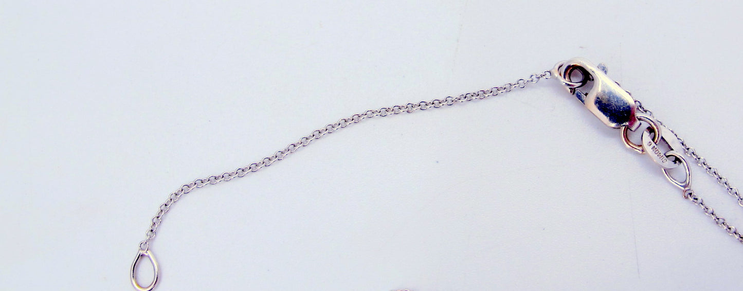 SIMON G 18K Gold Diamond Pendant Ladies Necklace 18.5" Long Fine Jewelry