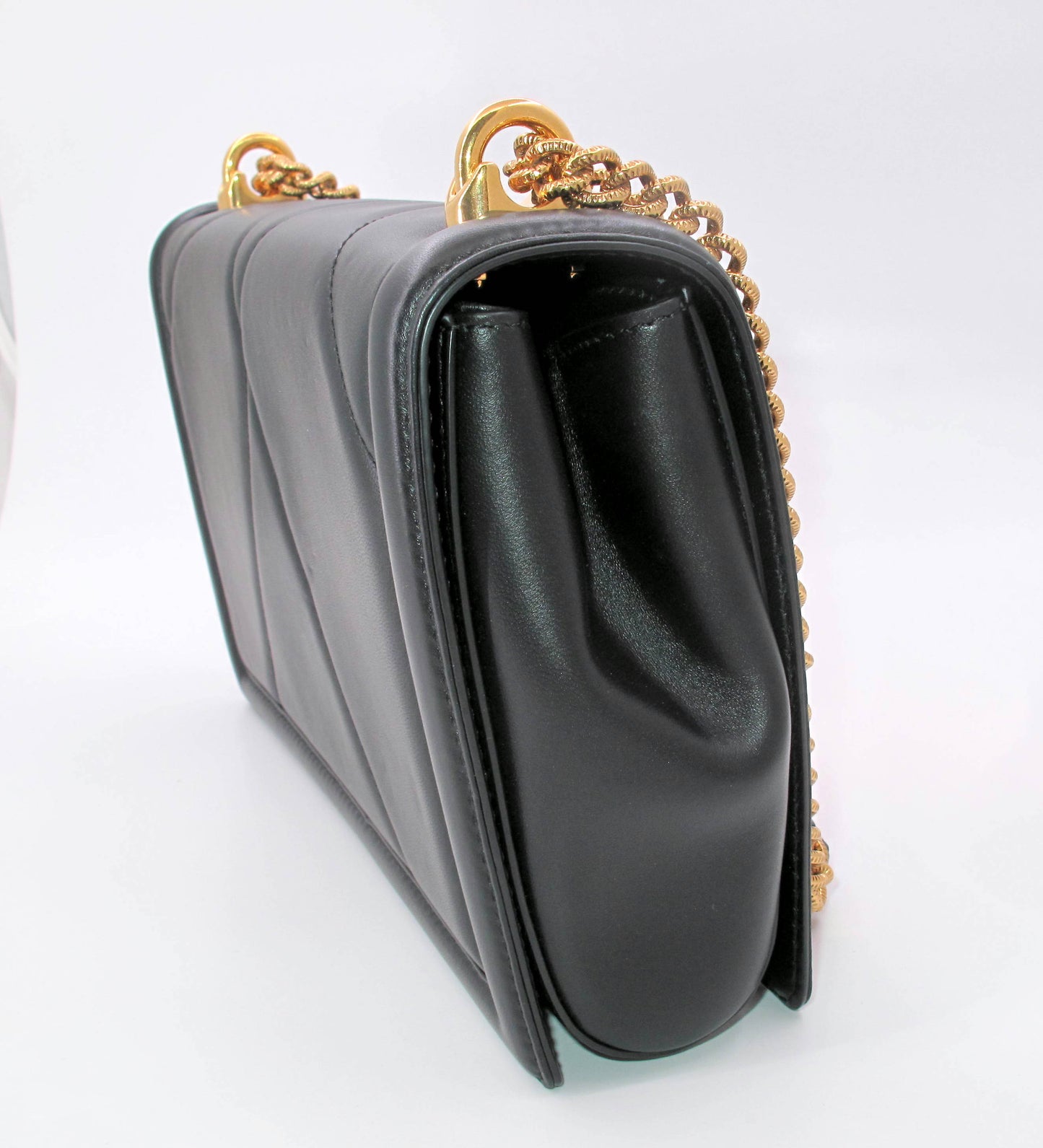 DOLCE & GABBANA Devotion Black Ladies Handbag with Dustbag