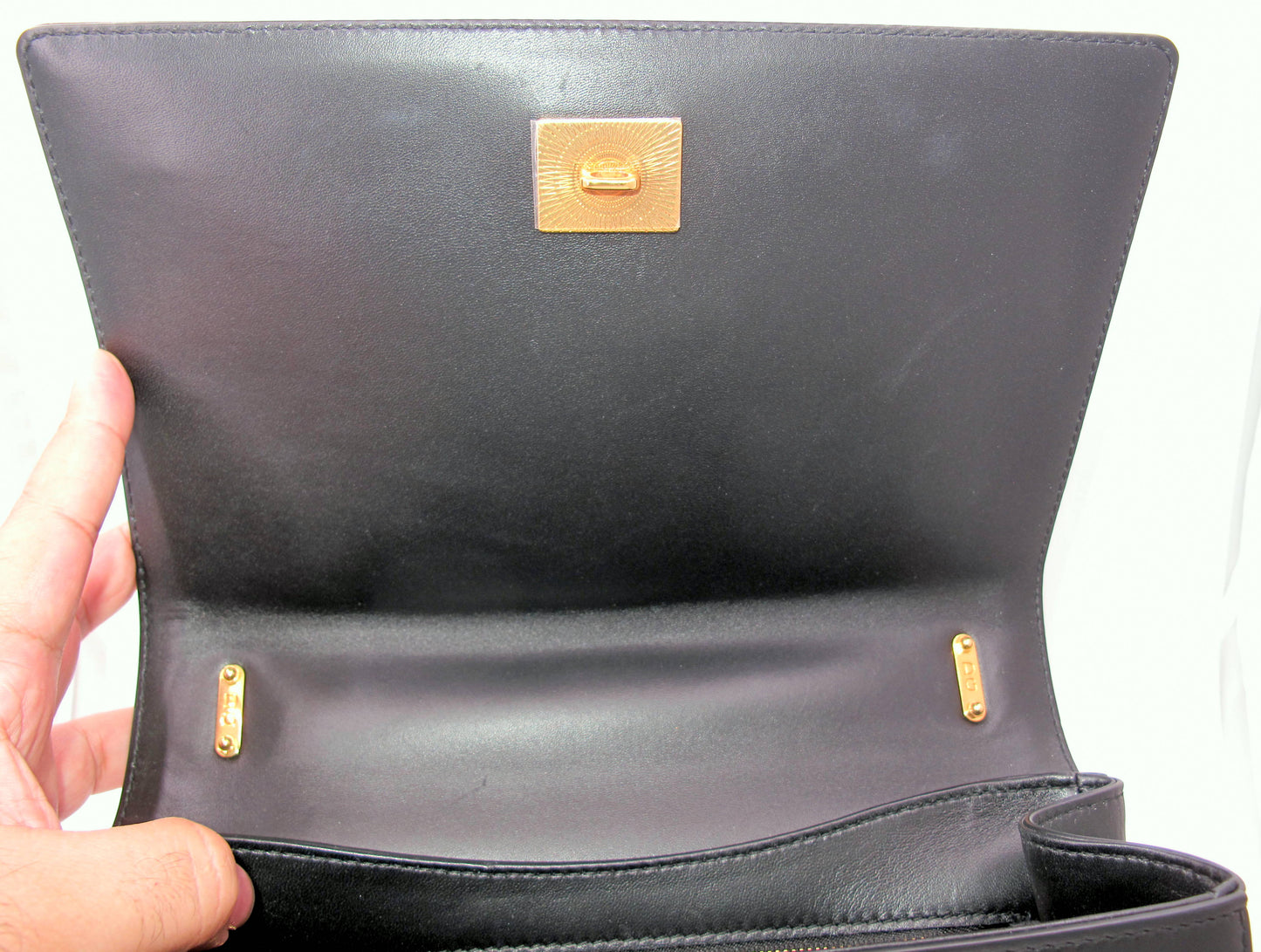 DOLCE & GABBANA Devotion Black Ladies Handbag with Dustbag