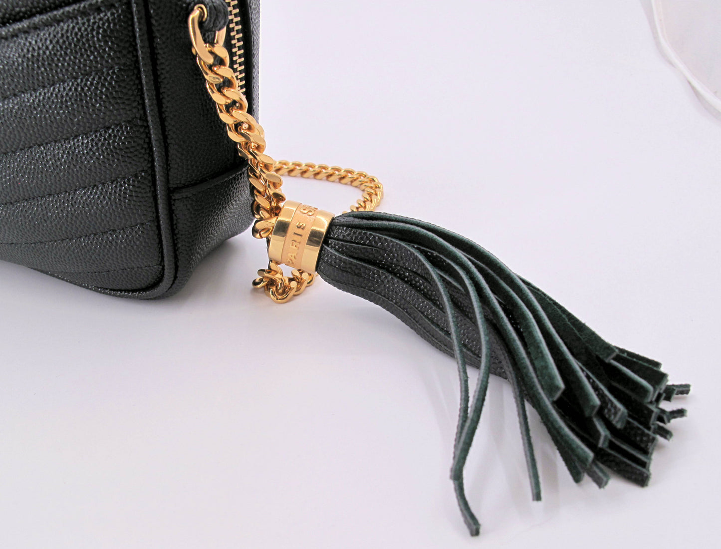 Original YVES SAINT LAURENT Mini Lou Camera Shoulder bag Green Color