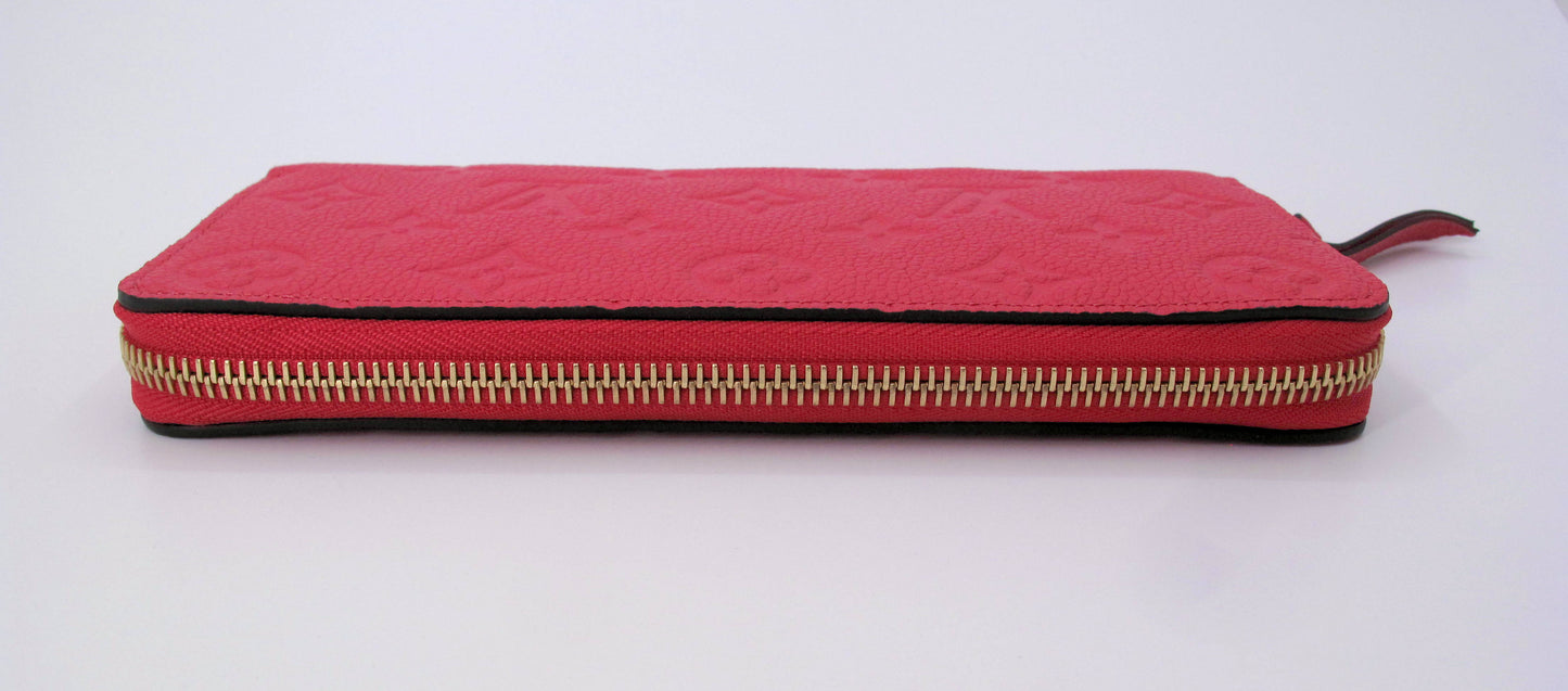 Original Louis Vuitton Clemence Empreinte Leather Ladies Long Wallet