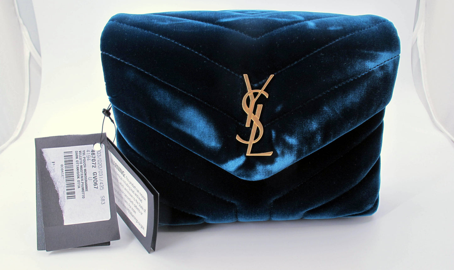 Original YVES SAINT LAURENT Toy LouLou Velvet Shoulder Ladies Handbag