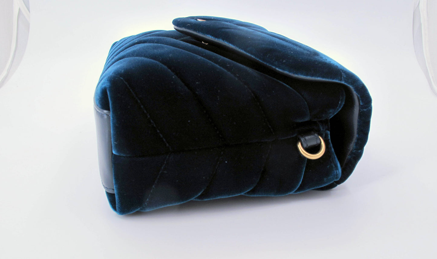 Original YVES SAINT LAURENT Toy LouLou Velvet Shoulder Ladies Handbag