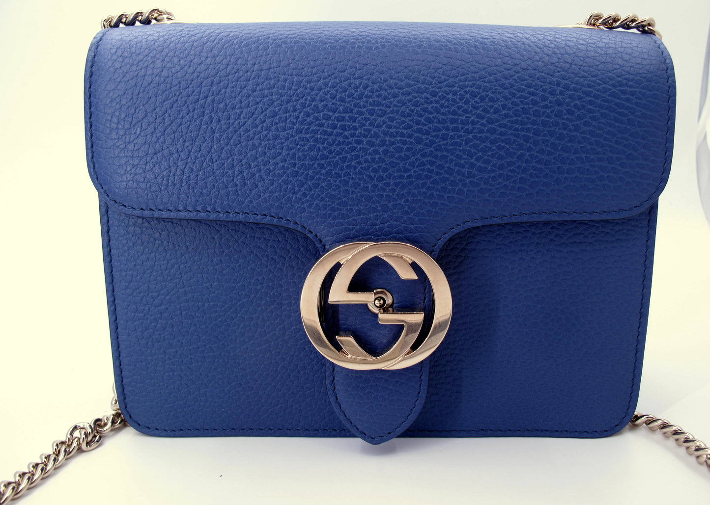 Original GUCCI "INTERLOCKING" Shoulder bag Blue Color With Dustbag Only