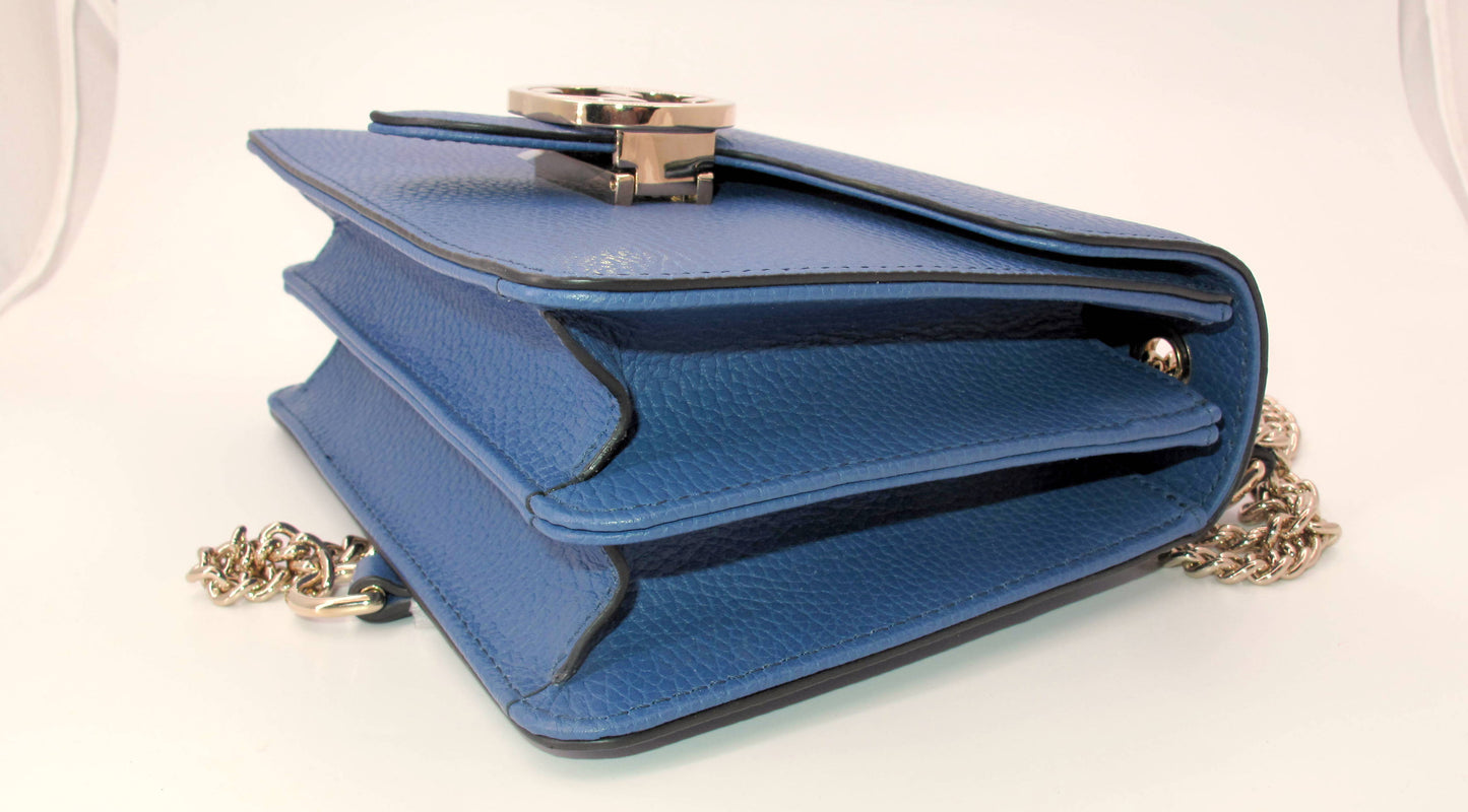 Original GUCCI "INTERLOCKING" Shoulder bag Blue Color With Dustbag Only