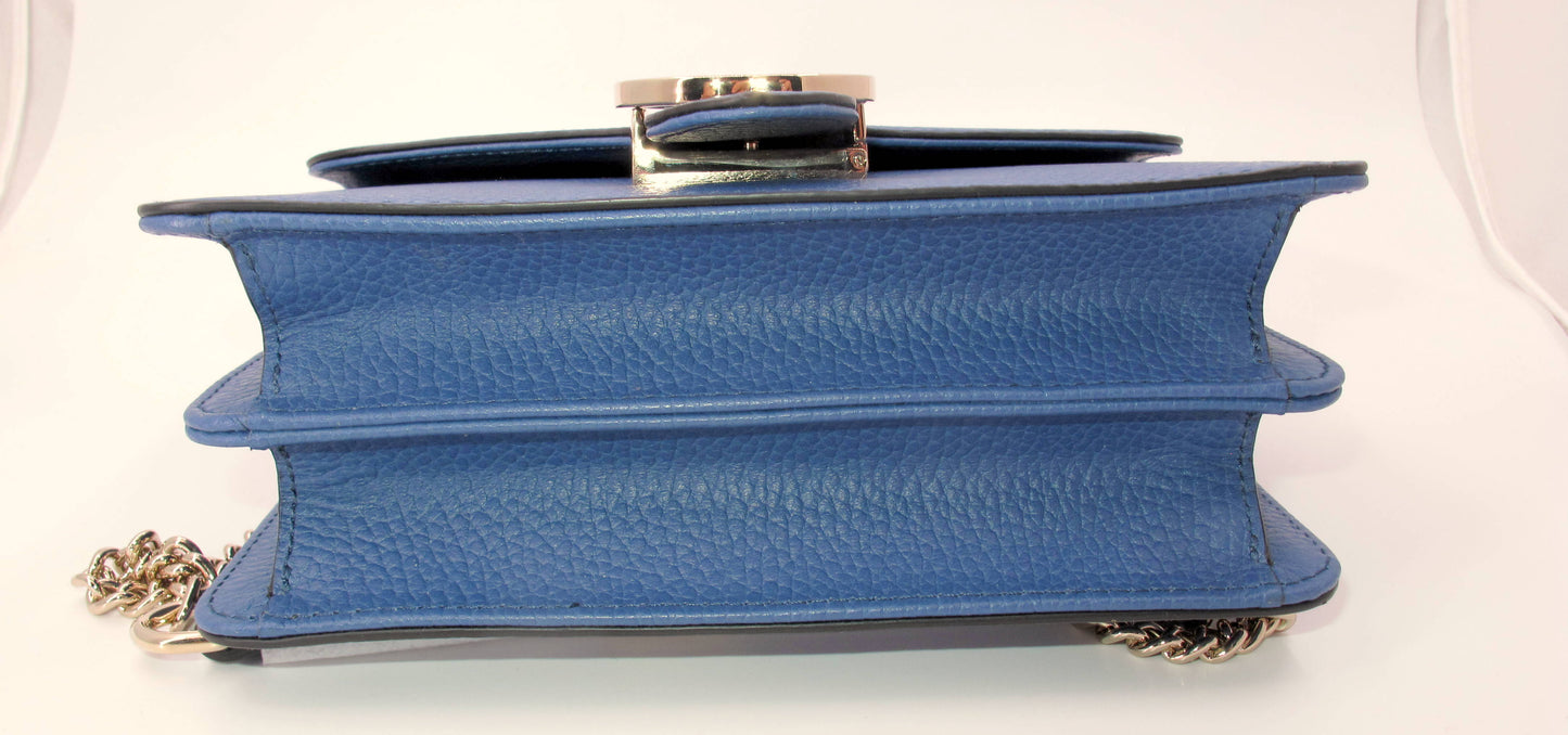 Original GUCCI "INTERLOCKING" Shoulder bag Blue Color With Dustbag Only