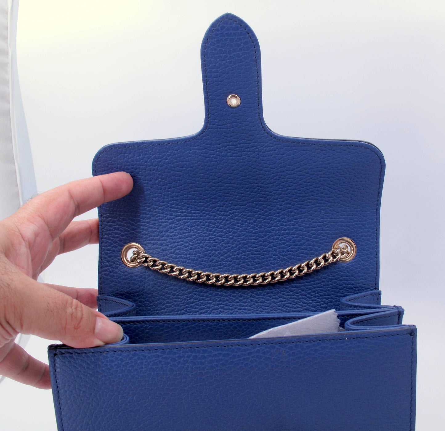 Original GUCCI "INTERLOCKING" Shoulder bag Blue Color With Dustbag Only