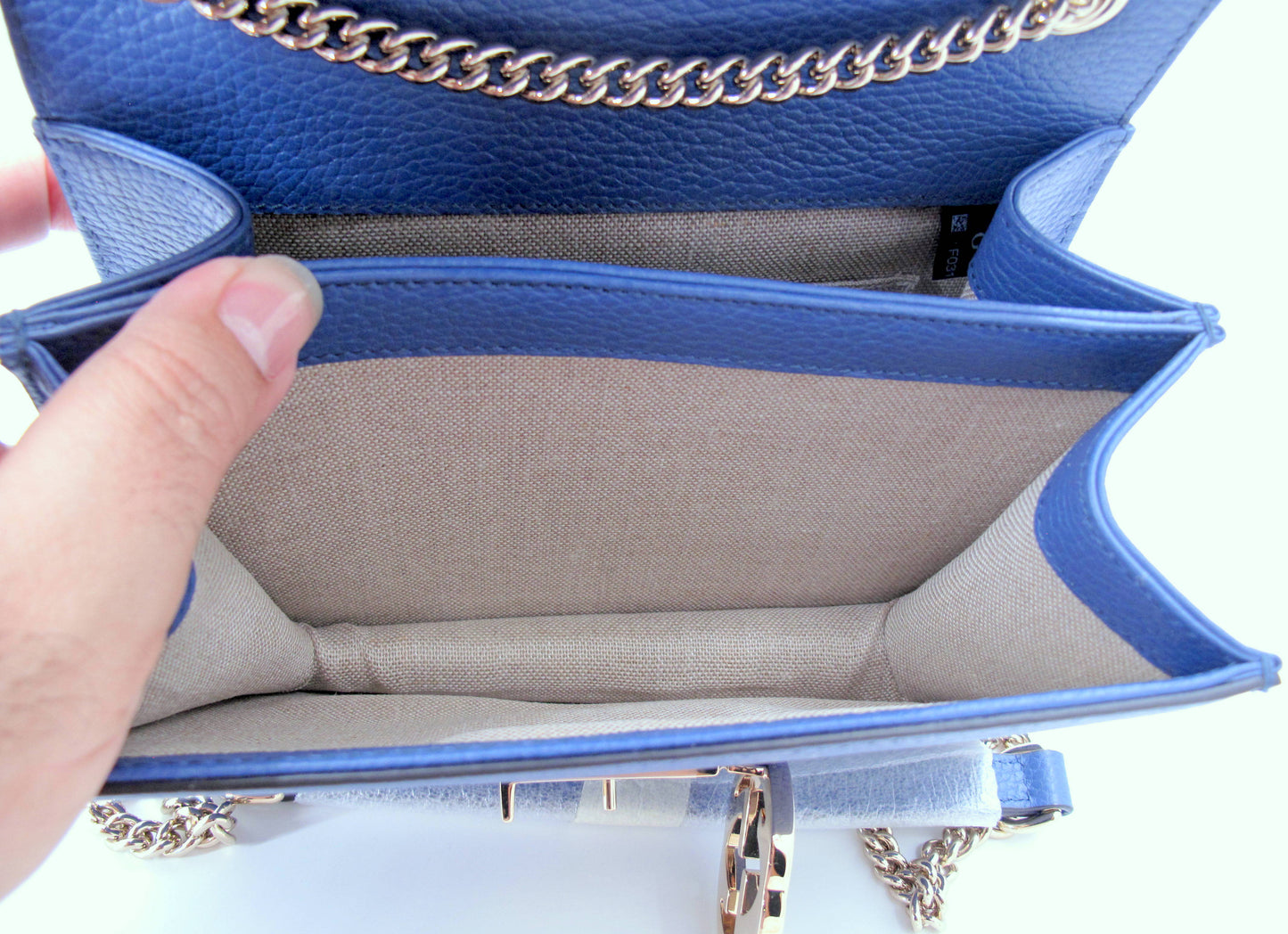 Original GUCCI "INTERLOCKING" Shoulder bag Blue Color With Dustbag Only