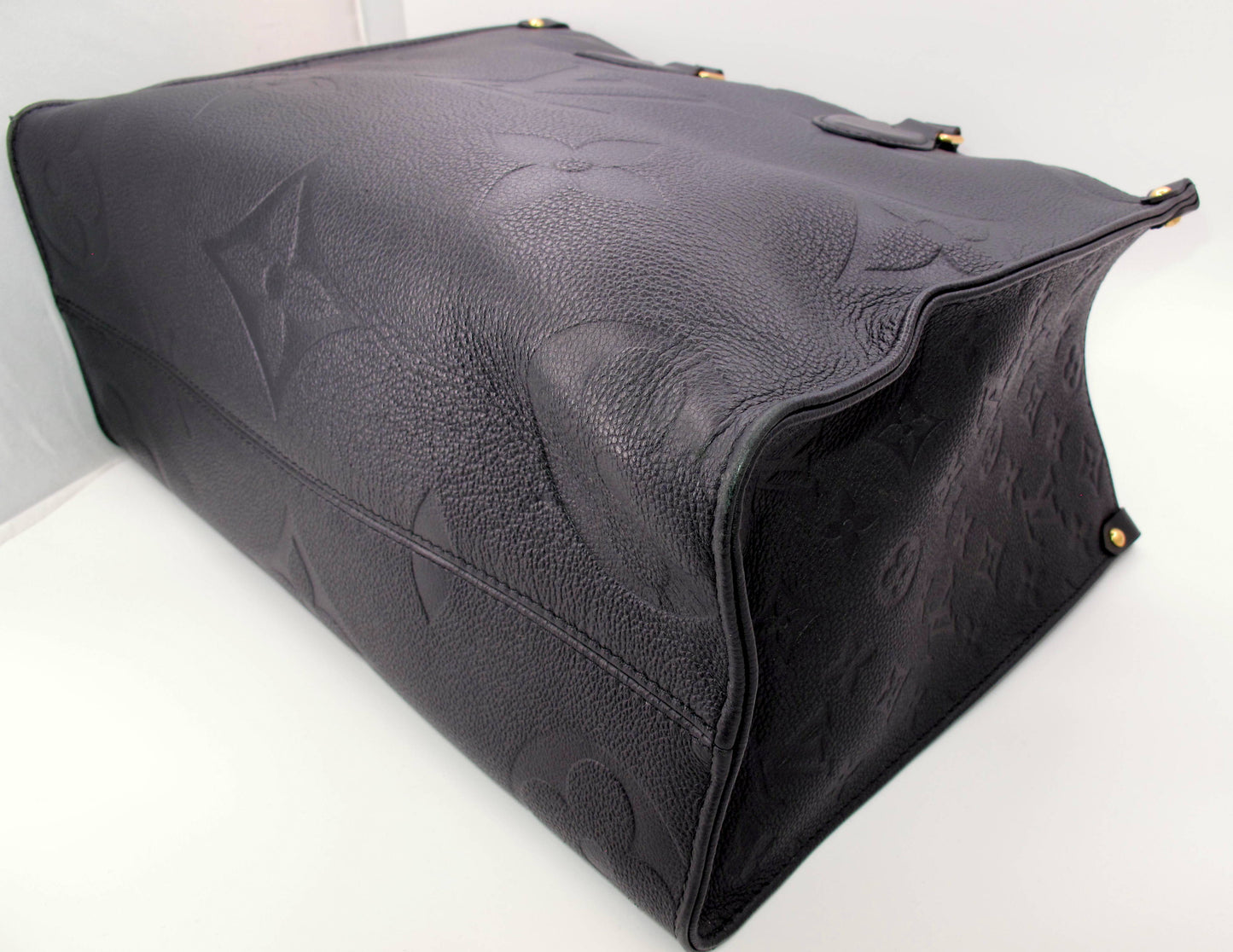 Original LOUIS VUITTON "ONTHEGO" MM Black Empreinte Leather Handbag