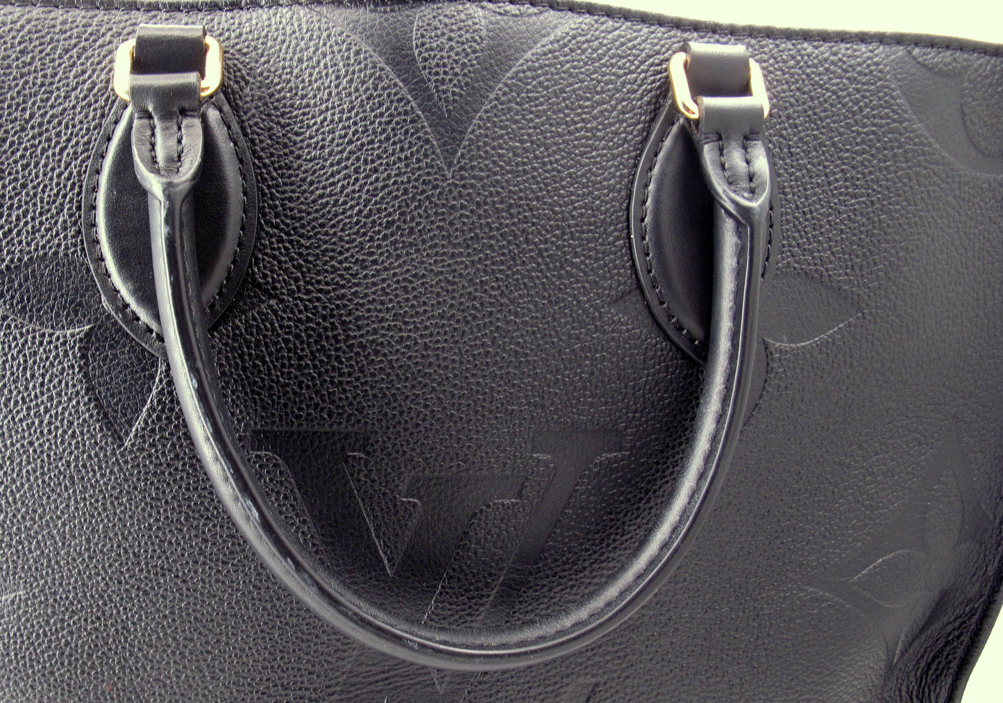 Original LOUIS VUITTON "ONTHEGO" MM Black Empreinte Leather Handbag