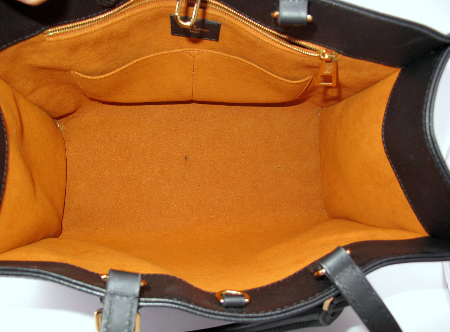 Original LOUIS VUITTON "ONTHEGO" MM Black Empreinte Leather Handbag