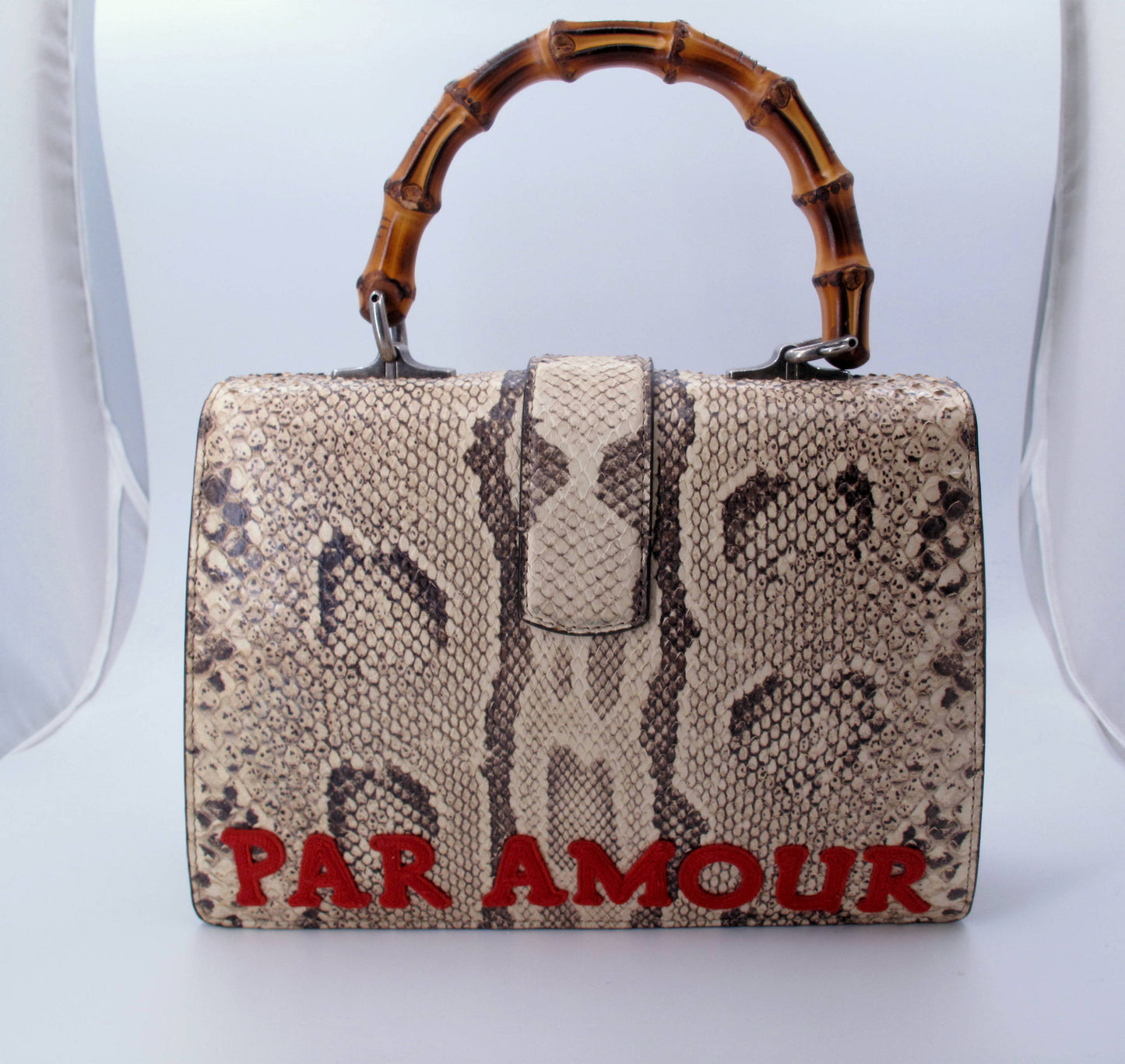 Original GUCCI "DIONYSUS" Python Medium Bamboo Top Handle Ladies Handbag