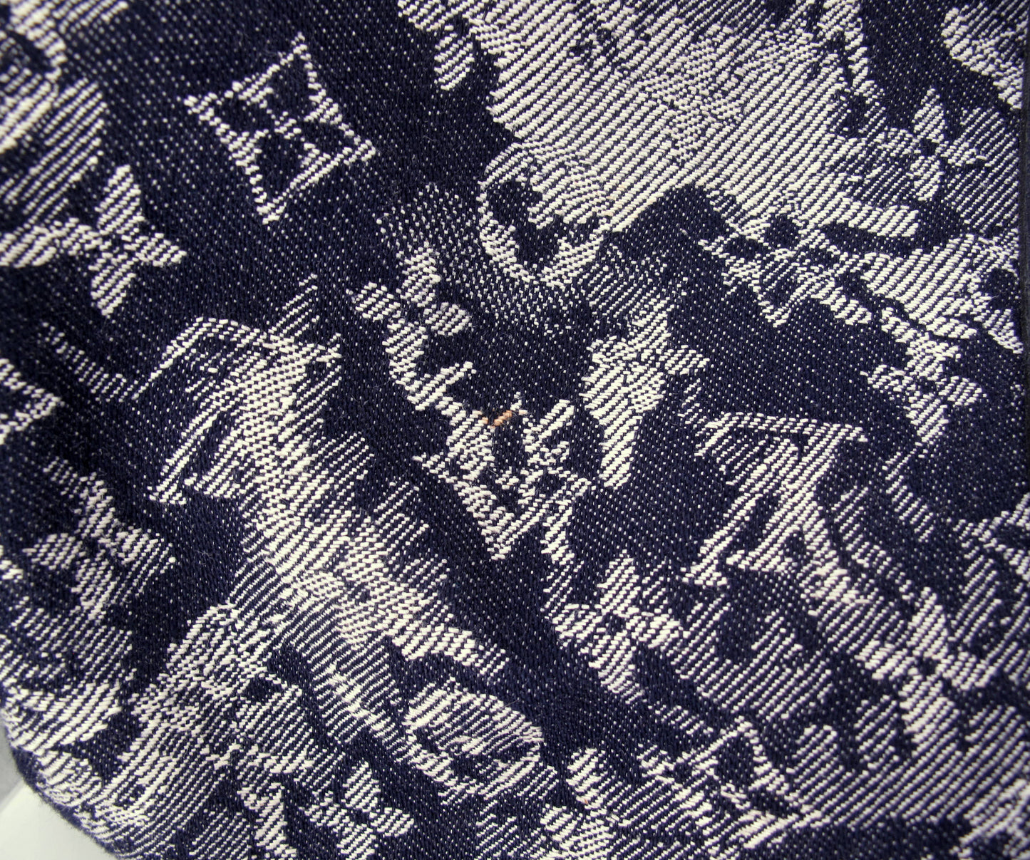 Louis Vuitton Keepal 50 Denim Tapestry Duffle Bag With Strap Lock/Keys