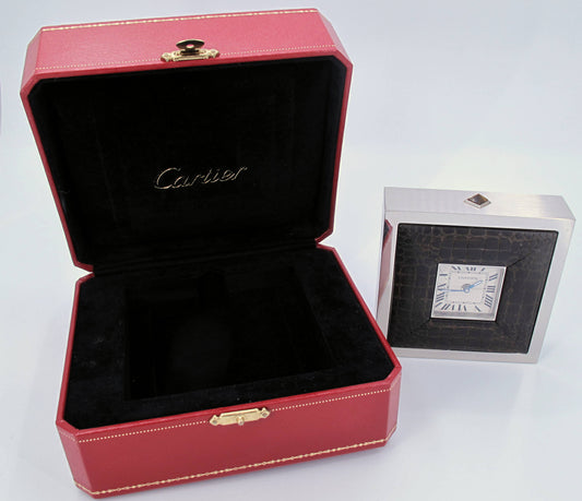 Original CARTIER Alarm Table Clock With original Box Only