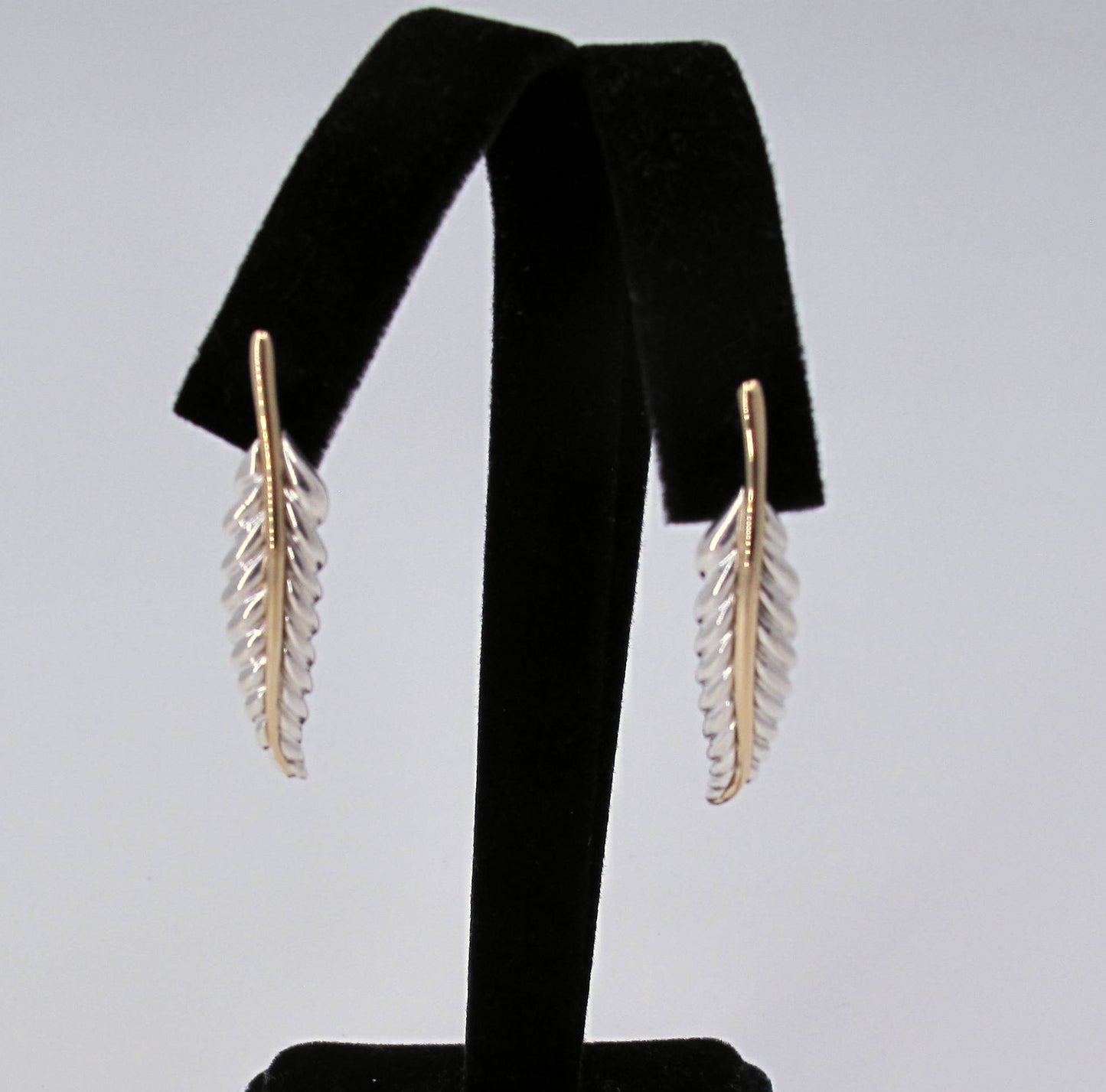 Stunning Sterling 18K TIFFANY AND CO. LEAF DESIGN Earrings