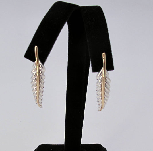 Stunning Sterling 18K TIFFANY AND CO. LEAF DESIGN Earrings