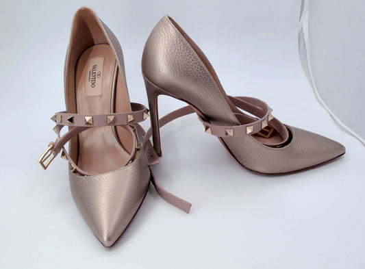 VALENTINO Rockstud Wrap Around Heel Ladies Shoes No Box