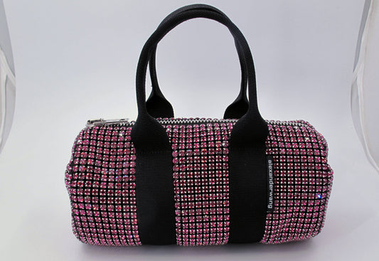 Original ALEXANDER WANG "CRUISER MINI" Crystals Red Ladies Handbag