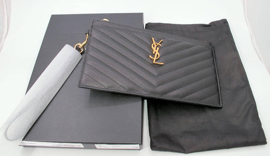 Stunning Original YVES SAINT LAURENT Cassandre Matelasse Large Pouch
