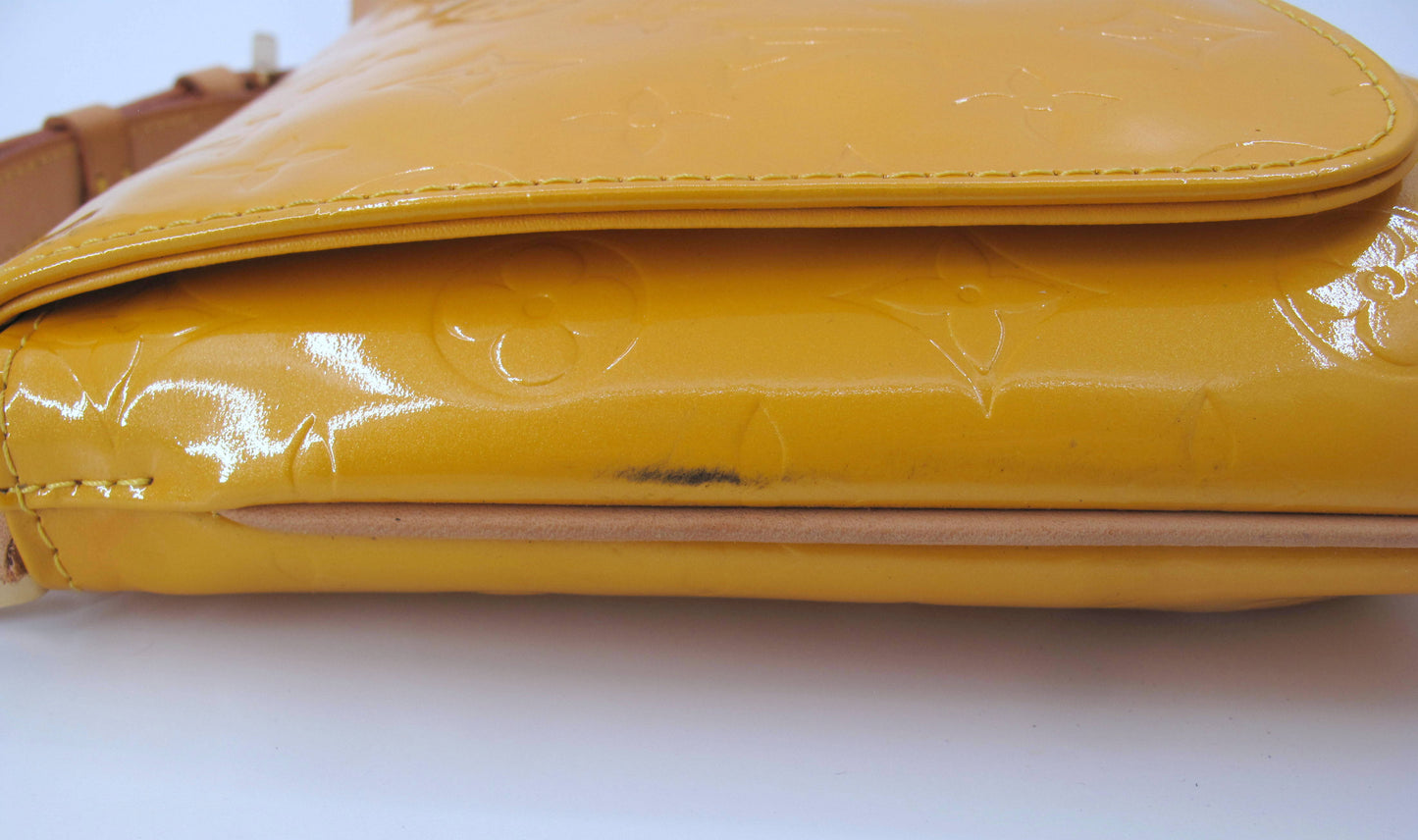 Original LOUIS VUITTON "THOMPSON" Yellow Mustard Ladies Handbag