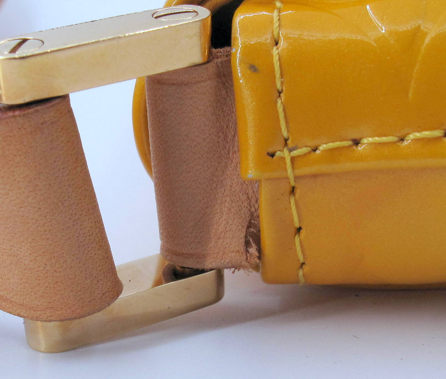 Original LOUIS VUITTON "THOMPSON" Yellow Mustard Ladies Handbag
