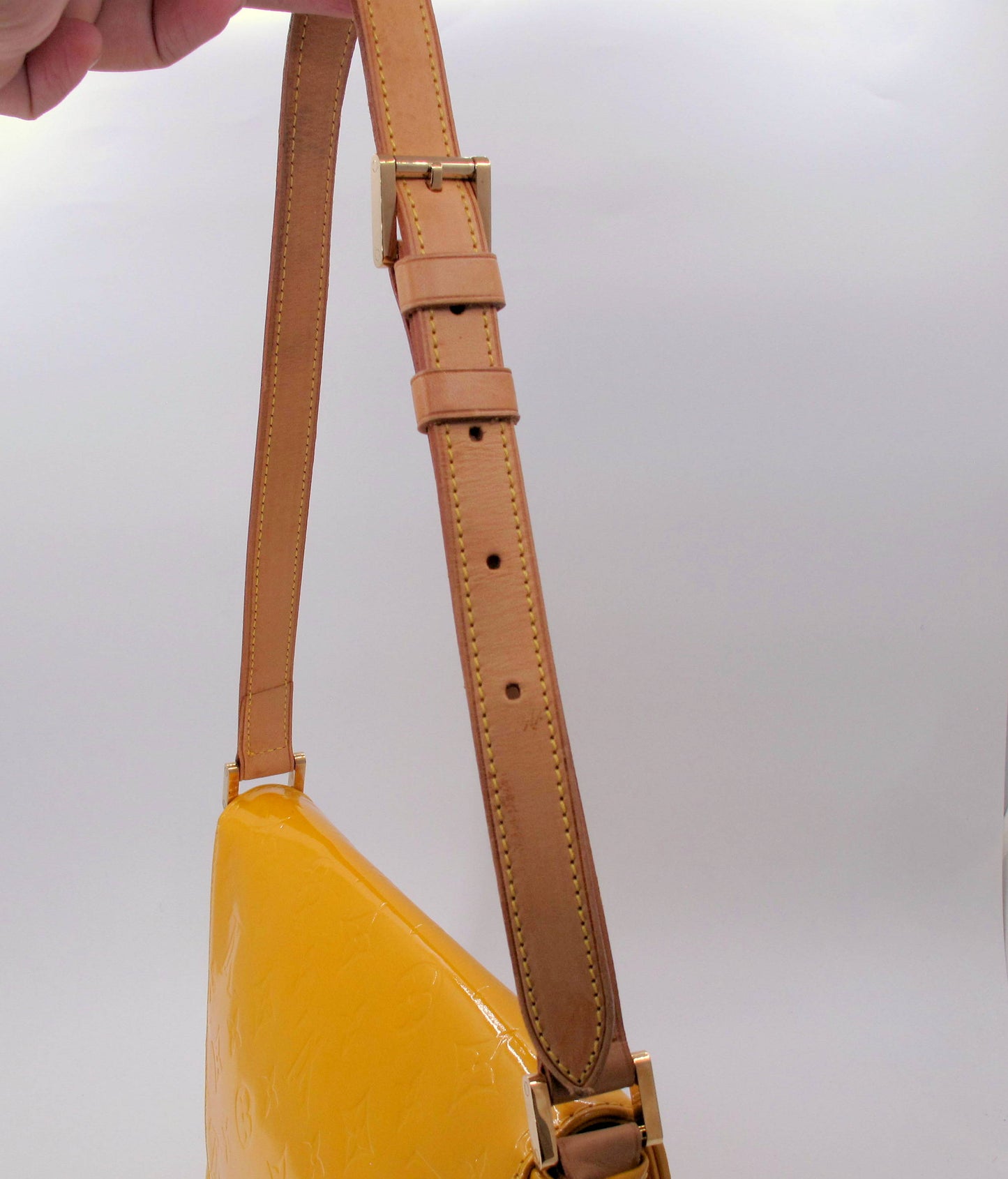Original LOUIS VUITTON "THOMPSON" Yellow Mustard Ladies Handbag