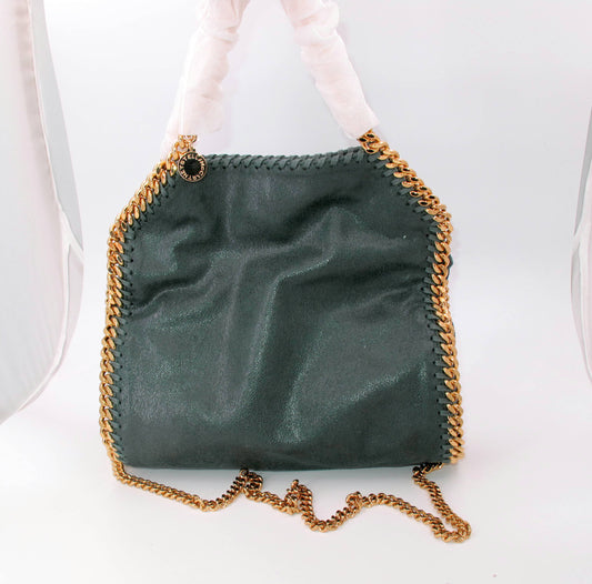 Original STELLA McCARTNEY "FALABELLA" Mini TOTE Ladies Handbag Green